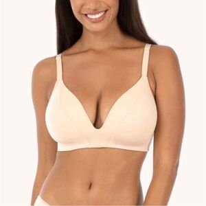 Lively All Day Deep V No Wire Bra in Toasted Almond size 38DD